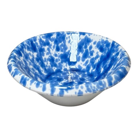 Ciotola lemmo piccola decoro screziato in ceramica siciliana Produzione artigianale di Santo Stefano di Camastra Diametro 12cm