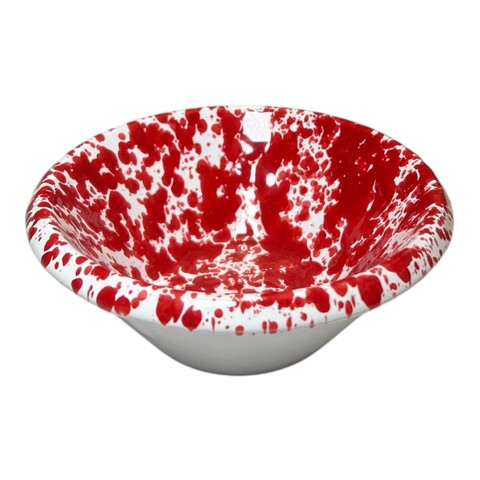 Ciotola lemmo piccola decoro screziato in ceramica siciliana Produzione artigianale di Santo Stefano di Camastra Diametro 12cm