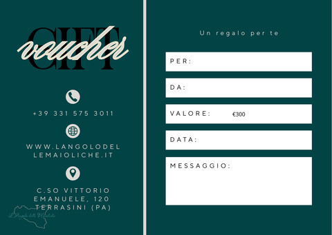 Buono Regalo - L'Angolo delle Maioliche Produzione artigianale Personalizzabile