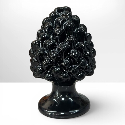 Pigna ornamentale decoro monocolore vari colori in ceramica siciliana Produzione artigianale di Caltagirone h.15cm