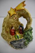 Presepe in ceramica grotta con stella Produzione artigianale di Caltagirone  h.15