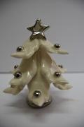 Albero di Natale in ceramica con decori in platino Produzione artigianale di Caltagirone  h.14