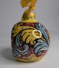 Pallina di Natale con presepe Produzione artigianale di Caltagirone  10 cm