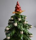 Albero di Natale in ceramica con smalto madreperla Produzione artigianale di Caltagirone  h.20/21 cm