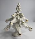 Albero di Natale in ceramica con smalto madreperla e oro Produzione artigianale di Caltagirone  h.14 cm