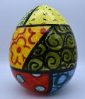 Uovo in ceramica Produzione artigianale di Caltagirone  h.15 cm