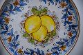 Piatto con limoni in ceramica da parete Produzione artigianale di Caltagirone Diametro 30cm