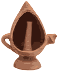Bummulo malandrino con fichi d'india Produzione artigianale di Santo Stefano di Camastra h.21 cm