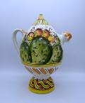 Bummulo malandrino con fichi d'india Produzione artigianale di Santo Stefano di Camastra h.21 cm