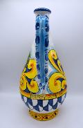 Oliera con fichi d'india in ceramica Produzione artigianale di Santo Stefano di Camastra h.30 cm
