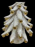 Albero di Natale con dettagli in oro e madreperla Produzione artigianale di Caltagirone H 25cm