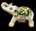 Elefante decoro girasole Produzione artigianale di Caltagirone H 11cm