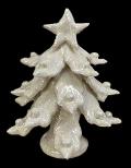 Albero di Natale in ceramica con madreperla Produzione artigianale di Caltagirone h.18/19 cm