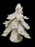 Albero di Natale in ceramica con madreperla Produzione artigianale di Caltagirone h.18/19 cm