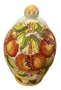 Saliera a salvadanaio in ceramica siciliana con melograni Produzione artigianale di Caltagirone H 20cm