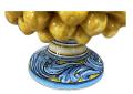 Pigna siciliana in ceramica giallo ocra con base decorata Produzione artigianale di Caltagirone h.20cm