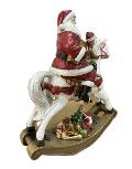 Babbo Natale sul cavallo H 35cm