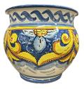 Portavaso cachepot in ceramica Produzione artigianale Santo Stefano di Camastra H 20cm