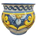 Portavaso cachepot in ceramica Produzione artigianale Santo Stefano di Camastra H 20cm