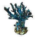 Corallo ornamentale in ceramica siciliana colore blu marino Produzione artigianale di Palermo h.15cm