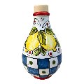 Oliera con manico in ceramica siciliana decoro carretto con limoni Produzione artigianale di Caltagirone h.15cm