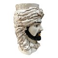 Teste di moro con turbante decoro fumé Produzione artigianale  di Caltagirone h.40cm