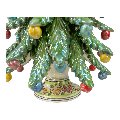 Albero di natale in ceramica siciliana decorato con madreperla palline multicolor Produzione artigianale  di Caltagirone h.28cm