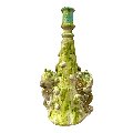 Candeliere in ceramica con limoni decoro verde lime kaleido Produzione artigianale di Santo Stefano di Camastra h.35cm