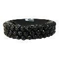 Ciotola pigna svuotatasche o porta caramelle in ceramica siciliana decoro nero monocolore Produzione artigianale di Santo Stefano di Camastra Diametro 18cm