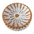 Ciotola pigna svuota tasche o porta caramelle in ceramica siciliana decoro bianco e terracotta Produzione artigianale di Santo Stefano di Camastra Diametro 18cm