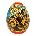 Uovo di Pasqua in pregiata ceramica siciliana decoro Sicilian Folk Produzione artigianale di Caltagirone h.25cm