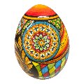Uovo di Pasqua in pregiata ceramica siciliana decoro Sicilian Folk Produzione artigianale di Caltagirone h.25cm