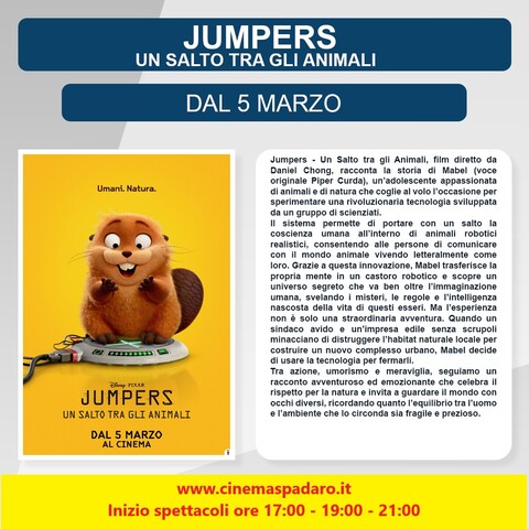 JUMPERS da giovedì 5  marzo 2026