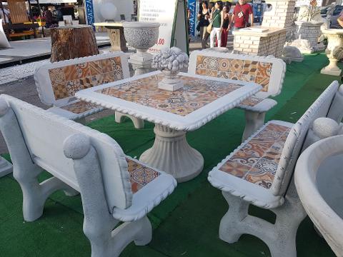 TAVOLO E PANCHE RETTE E CON SPALLIERA GOLDEN