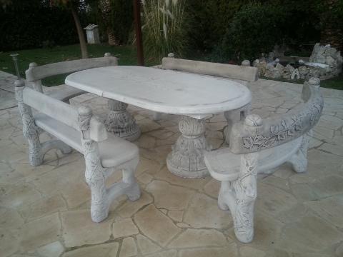 TAVOLO E PANCHE RETTE E CON SPALLIERA GOLDEN