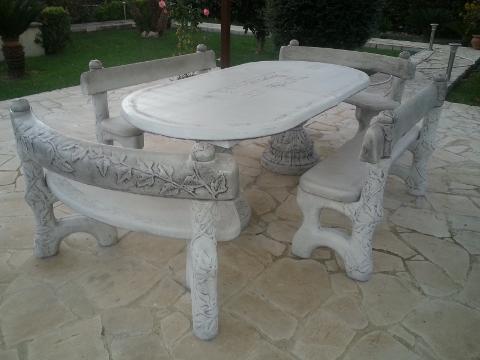 TAVOLO E PANCHE RETTE E CON SPALLIERA GOLDEN