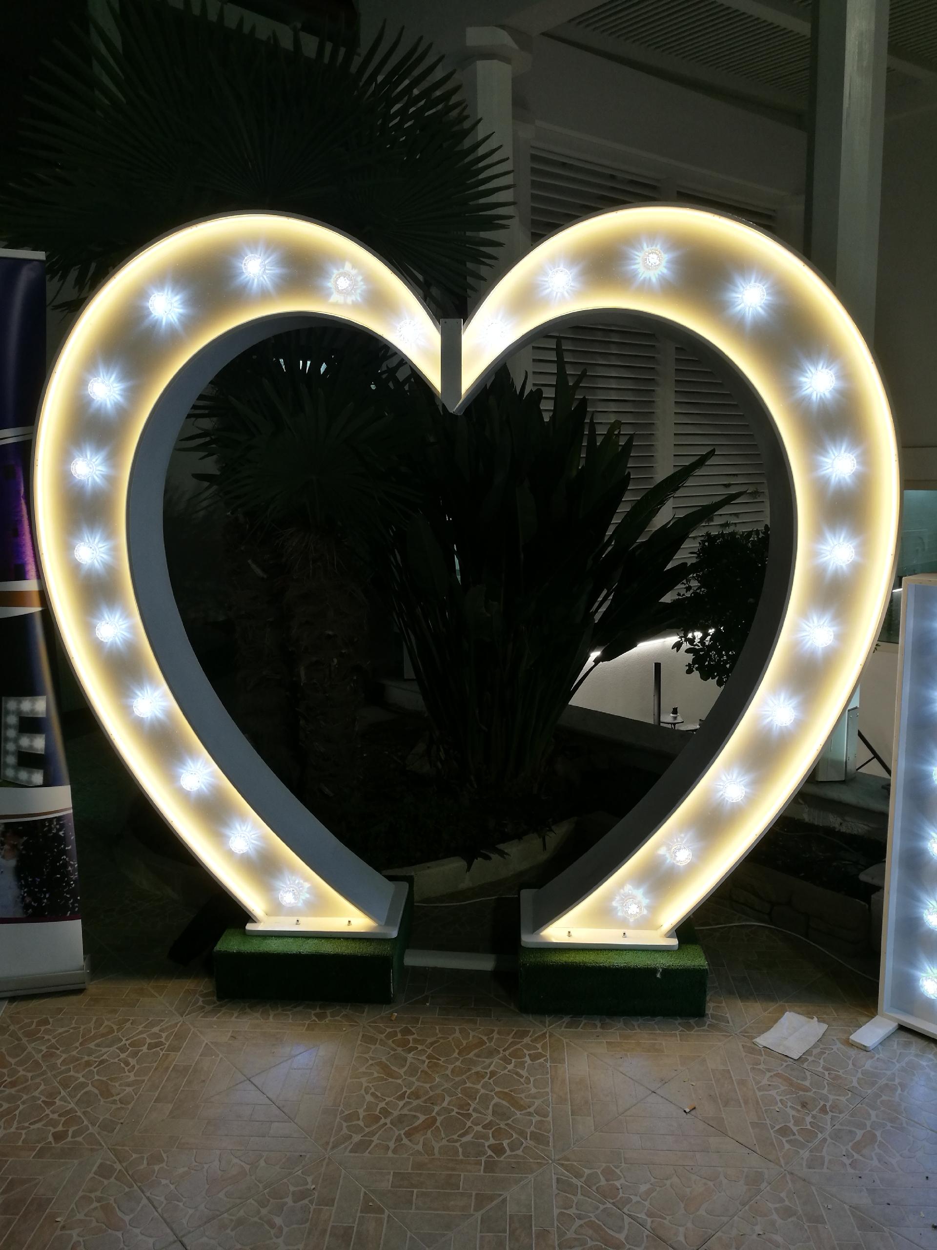 CUORE LUMINOSO 3D Classico Luminarie Matrimonio