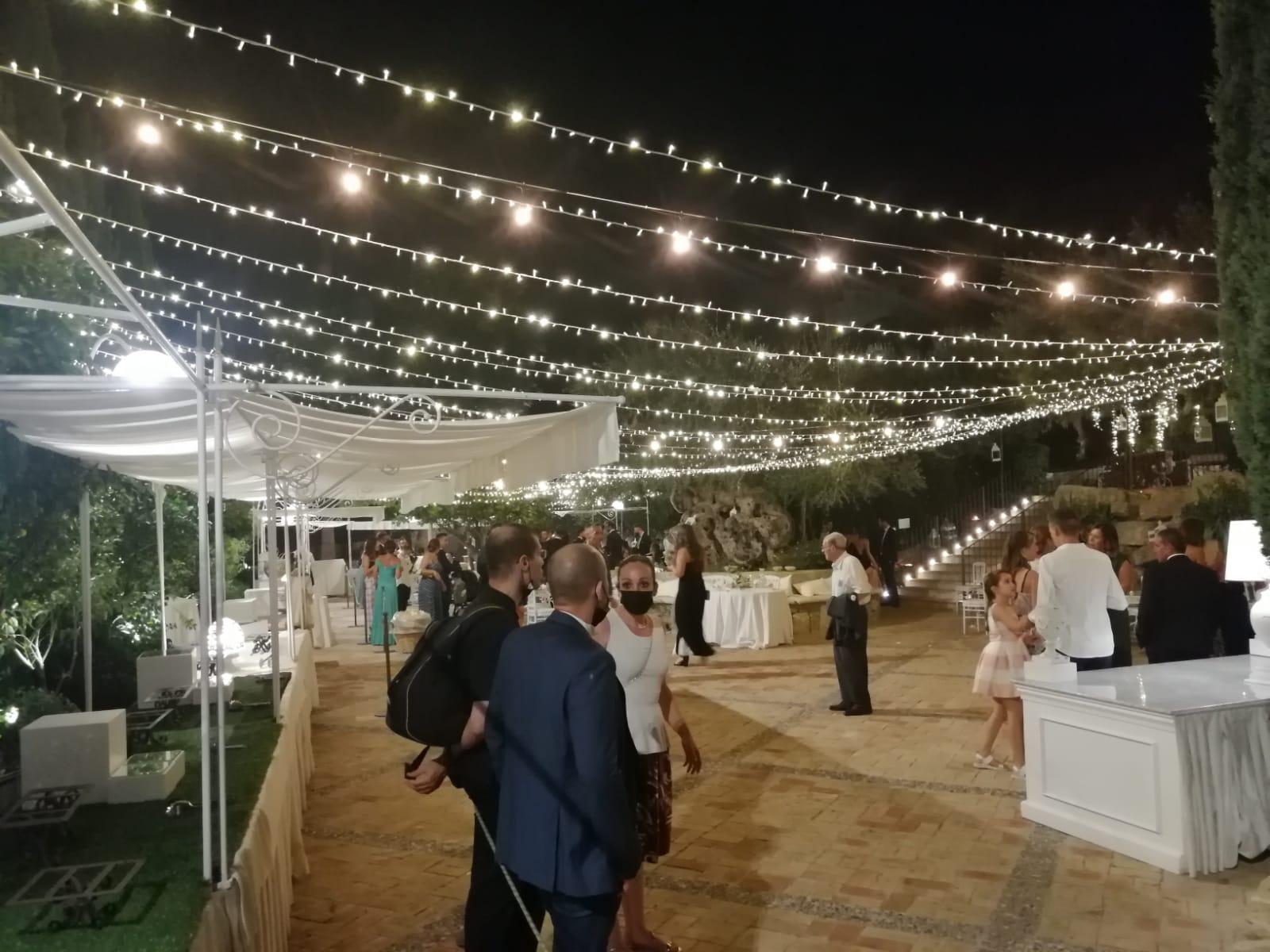CIELO STELLATO MISTO - MICROLUCI E VINTAGE Luminarie Matrimonio