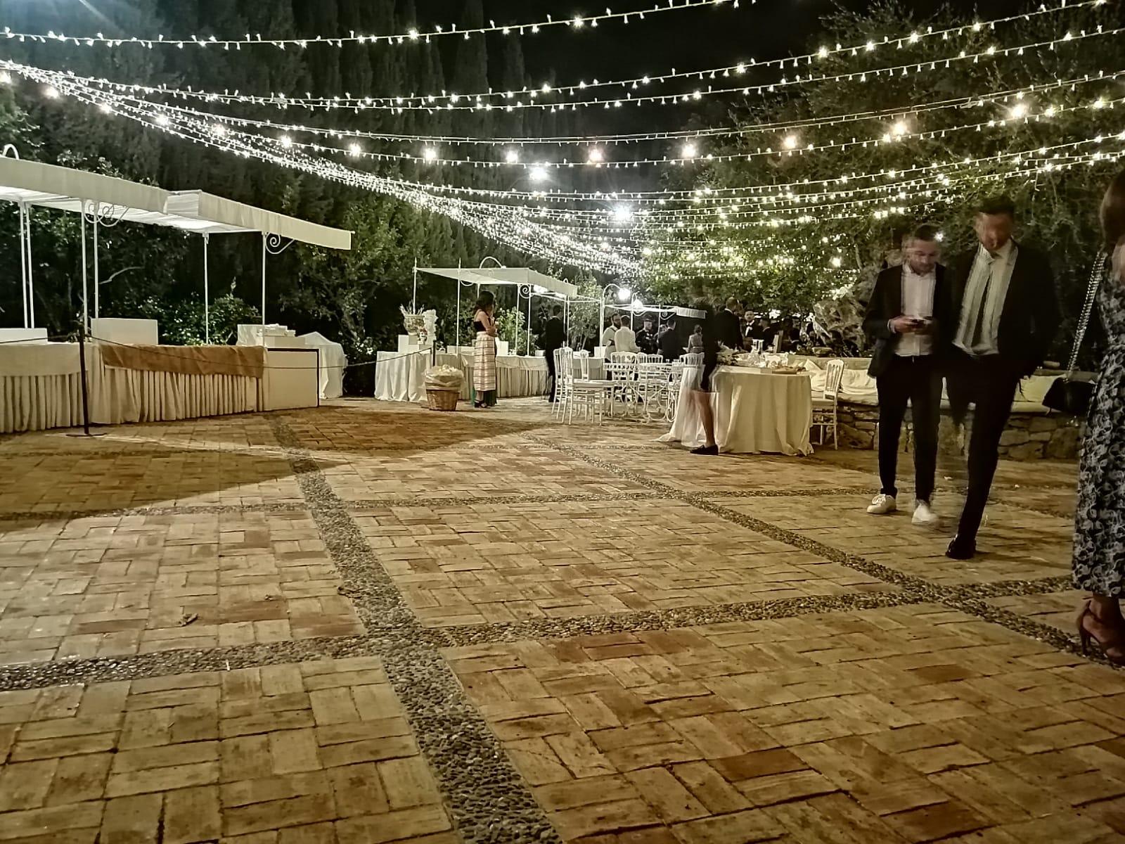 CIELO STELLATO MISTO - MICROLUCI E VINTAGE Luminarie Matrimonio