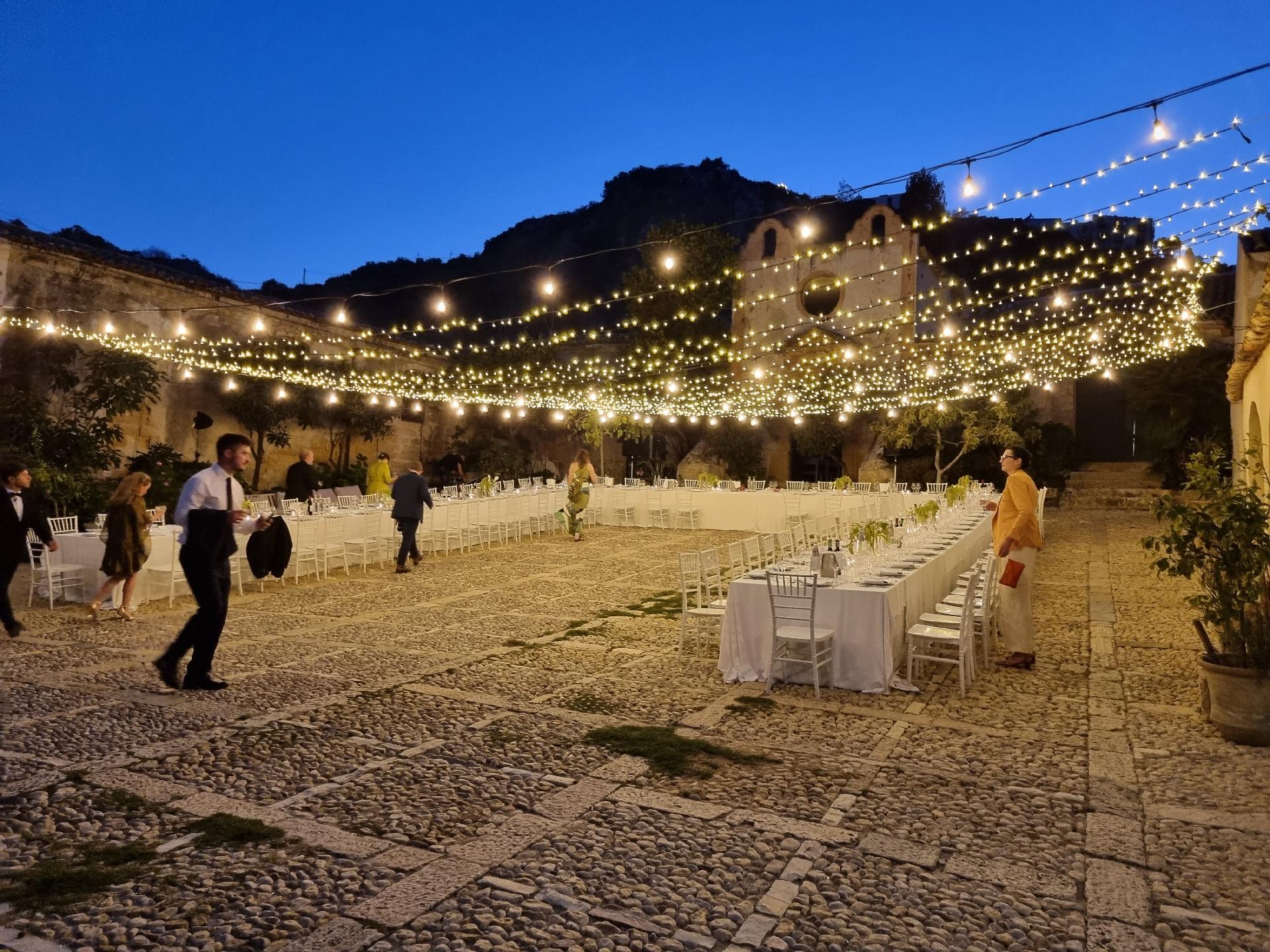 CIELO STELLATO MISTO - MICROLUCI E VINTAGE Luminarie Matrimonio