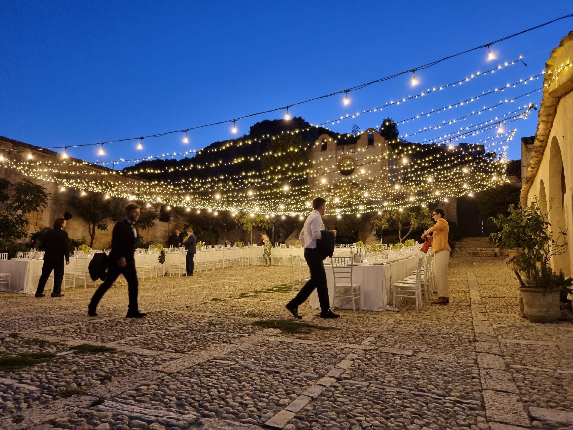CIELO STELLATO MISTO - MICROLUCI E VINTAGE Luminarie Matrimonio
