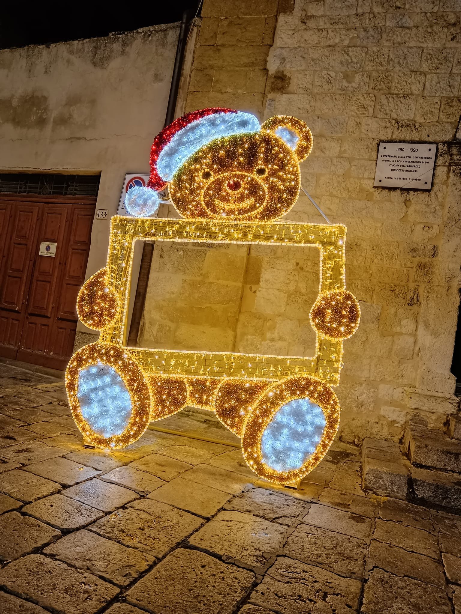 CORNICE ORSETTO SELFIE Luminarie Luminaria Natalizia