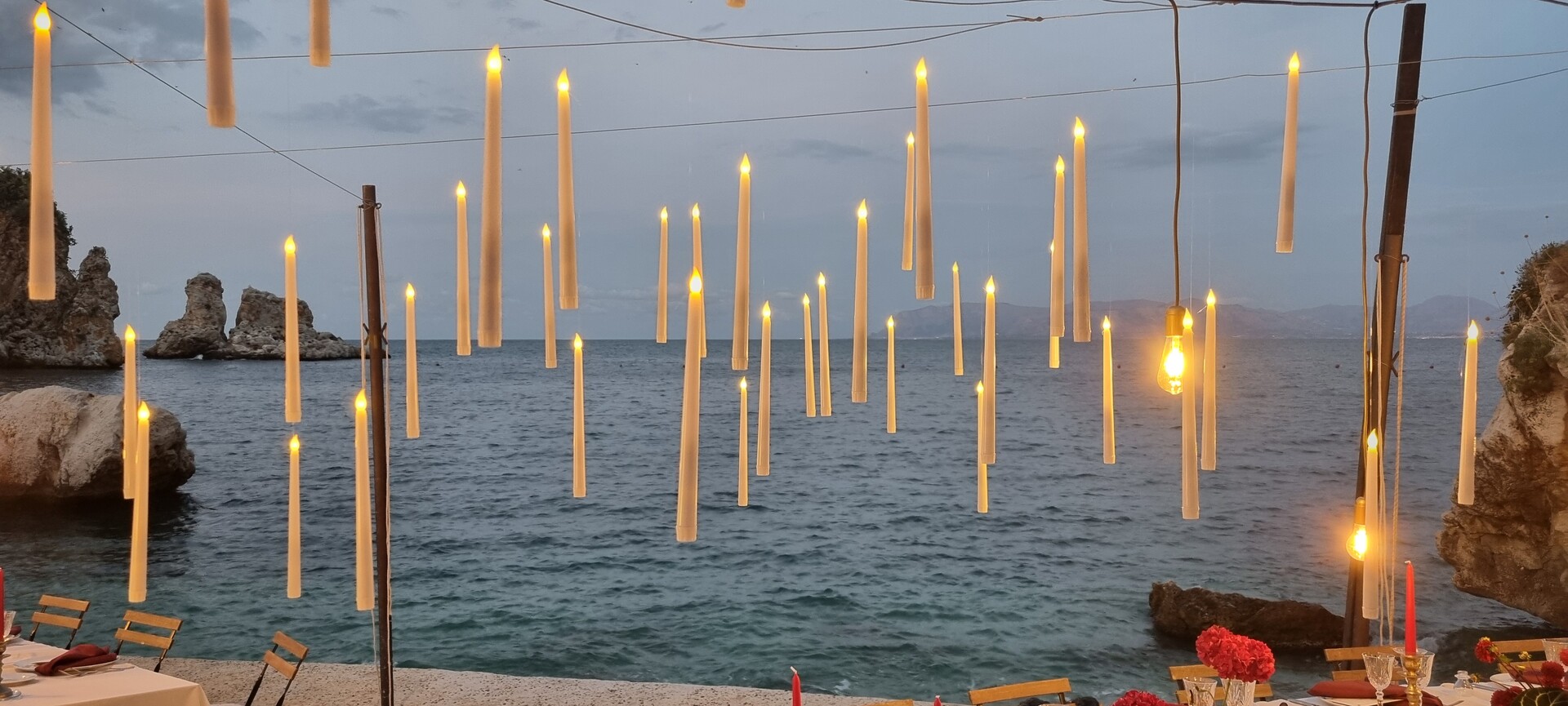 CANDELE PENDENTI Matrimonio - CANDLE LIGHT Wedding Luminarie Matrimonio
