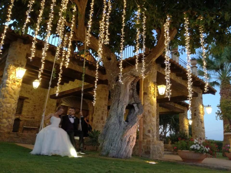 PALMA LUMINOSA LUCI PENDENTI Luminarie Matrimonio