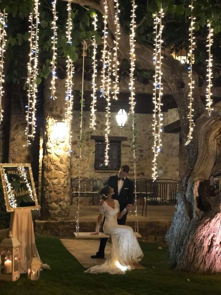 PALMA LUMINOSA LUCI PENDENTI Luminarie Matrimonio