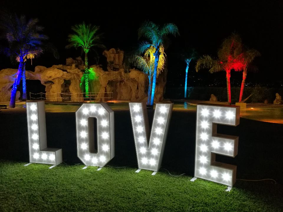 SCRITTA LOVE 3D Classica Luminarie Matrimonio