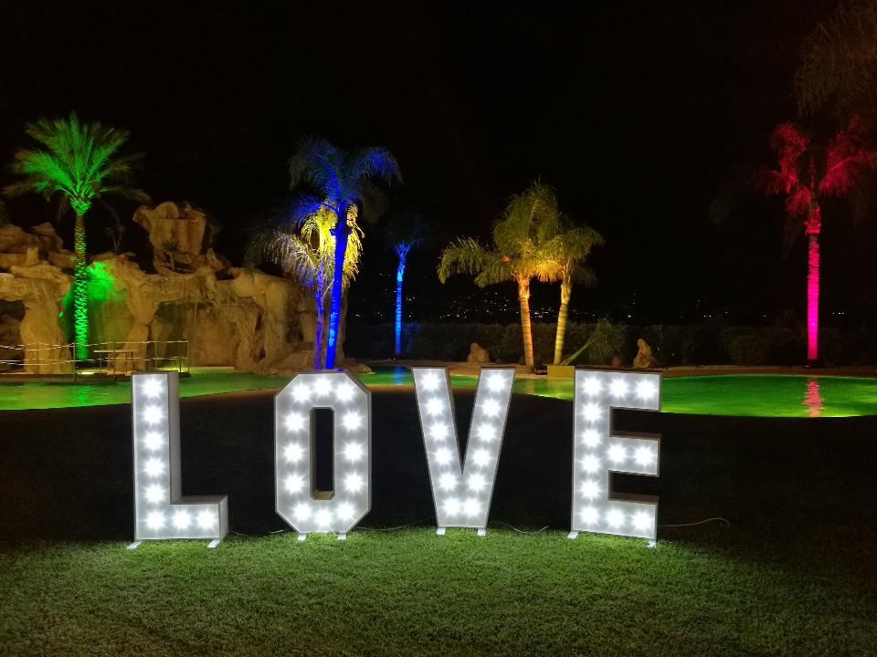 SCRITTA LOVE 3D Classica Luminarie Matrimonio