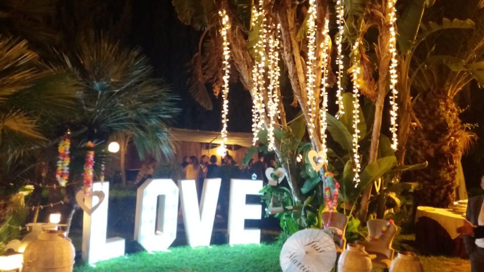 SCRITTA LOVE 3D Classica Luminarie Matrimonio