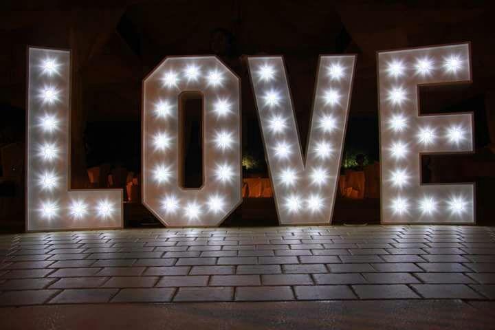 SCRITTA LOVE 3D Classica Luminarie Matrimonio