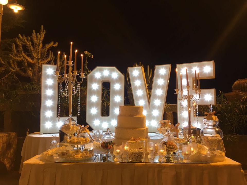 SCRITTA LOVE 3D Classica Luminarie Matrimonio